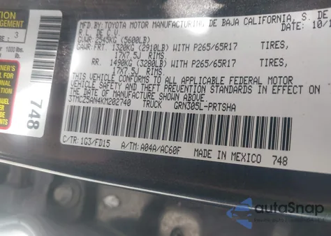 2019 Toyota Tacoma Trd Sport из США, поврежденный, VIN 3TMCZ5AN4KM202740